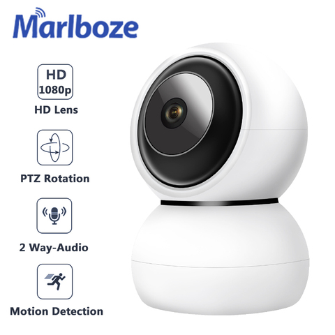 Ip-камера Marlboze, 2 МП, Wi-Fi, 1080P, HD, видеоняня, веб-камера с дистанционным управлением через приложение, умное домашнее видеонаблюдение, H.265 ► Фото 1/6