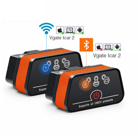 Автомобильный диагностический сканер Vgate iCar2, Bluetooth/Wi-Fi, OBD2, elm327 ► Фото 1/6