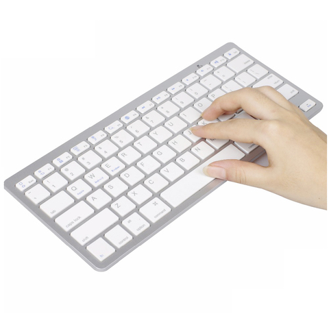 Ультратонкая Беспроводная мини-клавиатура с Bluetooth, 78-клавишная русская/немецкая/Корейская/испанская/Французская клавиатура для Windows OS/Apple Mac... ► Фото 1/6