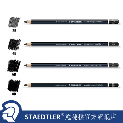 1 шт. Staedtler Ergosoft карандаш-раскраска черный баррель Staedtler Mars lumographic Рисование эскизы карандаши 2B 4B 6B 8B 4 градуса ► Фото 1/4