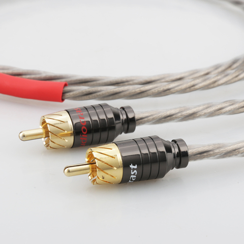 Высококачественный HI-End Odin посеребренный RCA соединительный кабель RCA к RCA аудио кабель аналоговый кабель phono кабель для CD AMP ► Фото 1/6