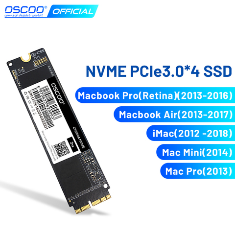 Ssd 2 ТБ NVME SSD жесткий диск для ноутбука Macbook pro 2015 1 ТБ 256GB ssd nvme m2 PCIe 3,0*4 для компьютеров Mac ► Фото 1/6