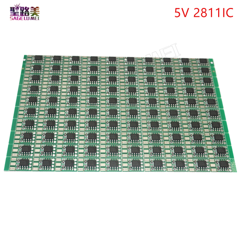 Светодиодный Печатный модуль ws2811, светодиодный RGB пиксельный модуль, для адресуемых модулей, 100 шт./упак. DC5V WS2811 IC, светодиодный чип 12 мм ► Фото 1/6