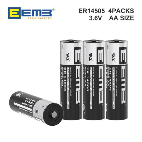 Официальный магазин EEMB ER14505 3,6 В размер AA батарея 2600 мАч PlC литиевые батареи для игрушек фонарик камеры ► Фото 1/6