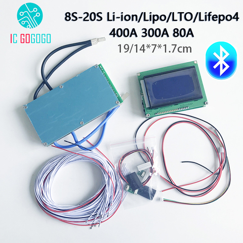 Smart 8S ~ 20S ANT Lifepo4 Li-Ion Lipo аккумулятор лто Защитная плата BMS 400A 300A 80A Bluetooth APP 10S 13S 14S 16S баланс ► Фото 1/6