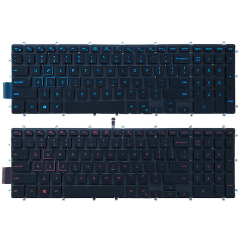 Новая клавиатура для Dell Inspiron G3 15 3579 3779 G5 15 5587 G7 15 7588 синий/красный Клавиатура для ноутбука с подсветкой ► Фото 1/6