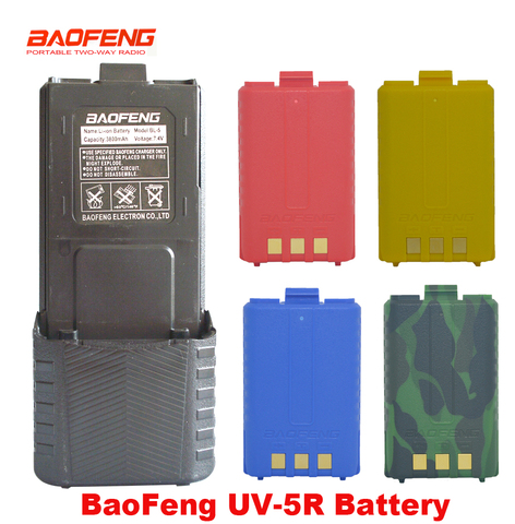 Оригинальный литий-ионный аккумулятор Baofeng uv5r емкостью 1800 мА/ч, 3800 мА/ч, для рации, аксессуары, аккумулятор Baofeng UV 5R, 5r, 5ra, УФ-аккумулятор 5r, с зарядкой от УФ-излучения, с возможностью зарядки на расстоянии до 5R, ► Фото 1/6