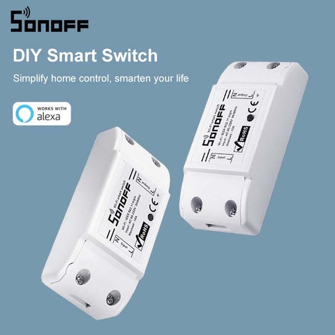 Sonoff Basic R2 Wifi таймер смарт-переключатель поддержка eWelink приложение беспроводная домашняя Автоматизация Совместимость с Google Home Alexa amazon ► Фото 1/6