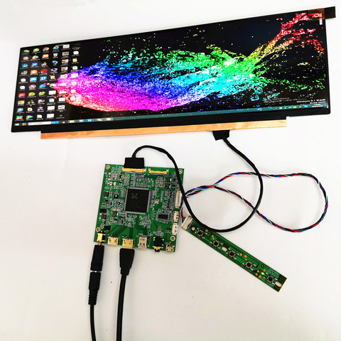 4K Комплект модуля ЖК-дисплея 3840*1100 mini HDMI для Raspberry Pi дисплей компьютера дисплей температуры памяти наборы «сделай сам» для автомобилей IPS LCD ► Фото 1/6