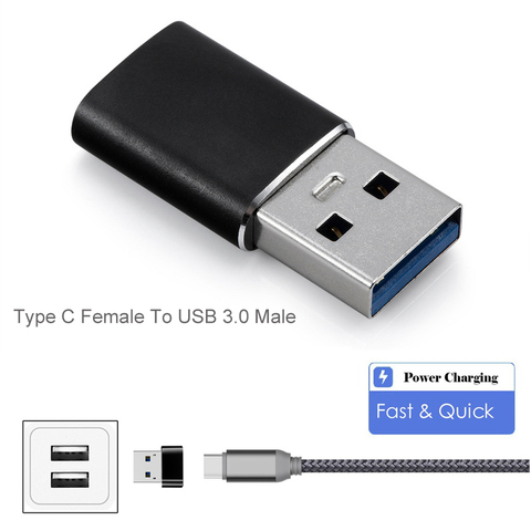 Адаптер Otg с портом Type-C «мама» на USB 3,0 «папа», зарядное устройство, конвертер для Macbook, Nexus, Huawei, зарядный адаптер USB C Type-C на Usb ► Фото 1/6