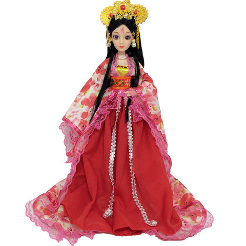 Новые китайские куклы принцессы с 3D глазами, 30 см, игрушки с аксессуарами, ювелирные изделия для одежды, 12 подвижных шарнирных кукол для дево... ► Фото 1/6
