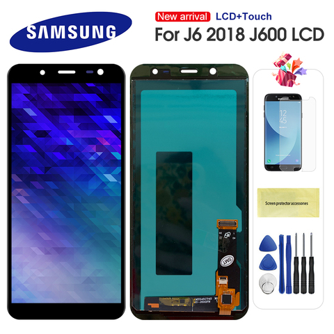 ЖК-дисплей J6 для Samsung Galaxy J6 2022 J600 J600F J600Y ЖК-дисплей сенсорный экран дигитайзер сборка замена может регулировать яркость ► Фото 1/6