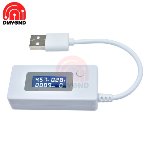 USB-тестер с ЖК-дисплеем и подсветкой для измерения напряжения и емкости ► Фото 1/6