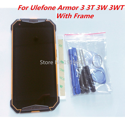 Инструменты для ремонта + для Ulefone Armor 3 3T 3W 3WT Android 8,1 ЖК-дисплей в сборе с рамкой + сенсорный экран Digitzer панель для ремонта стекла ► Фото 1/5