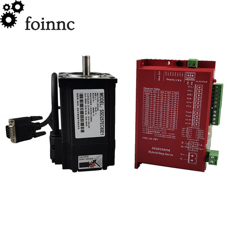 Новый оригинальный 1 комплект красный Nema23 2,2 нм комплект шагового двигателя с замкнутым контуром JSSD2505M + SSD257EC80E1 ► Фото 1/6