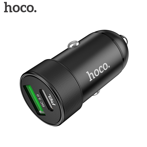 Автомобильное зарядное устройство Hoco с USB-портом и поддержкой быстрой зарядки ► Фото 1/6