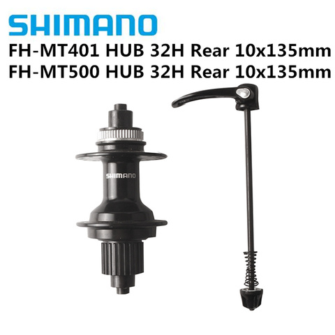 Задний Центральный замок Shimano FH-MT500 MT401, дисковый тормоз 10x135 мм, 32H, 12 Скоростей, микро-SPLINE, быстросъемная ступица для горного велосипеда ► Фото 1/6