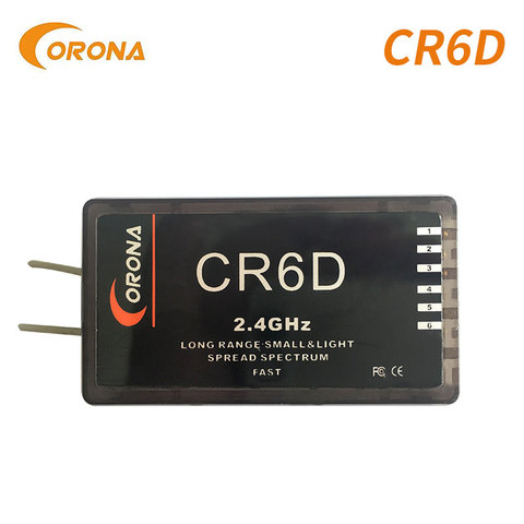 Ресивер Corona CR3D/CR4D/CR6D/CR8D, 2,4 ГГц, 3 канала-8 каналов (V2 DSSS), совместим с CT8Z/CT8J/CT8F для радиоуправляемых летательных аппаратов ► Фото 1/6