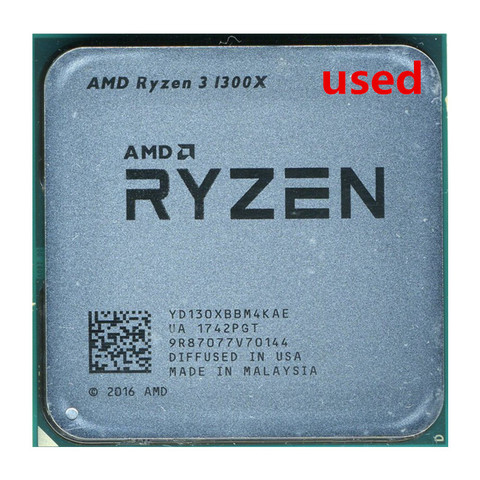 Четырехъядерный процессор AMD Ryzen 3 1300X R3 1300X 3,5 ГГц YD130XBBM4KAE разъем AM4 ► Фото 1/1