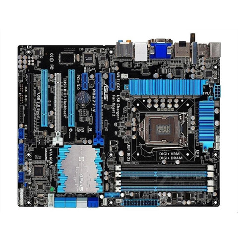 Материнская плата для ASUS 1155, LGA DDR3 для ПК Intel Z77 P8Z77 SATA II PCI-E X16, б/у ► Фото 1/1