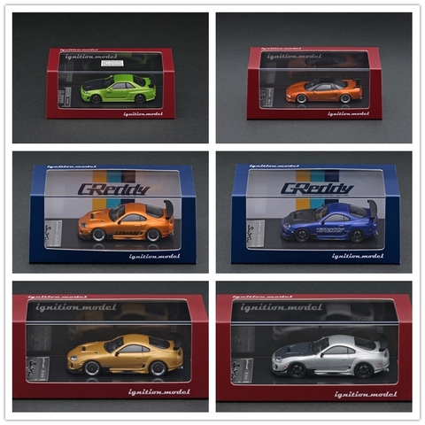 Модель зажигания IG 1:64 Toyota Supra (JZA80) RZ Nissan GTR R34 HONDA NSX Mazda RX7 FD3S, литая модель автомобиля ► Фото 1/4