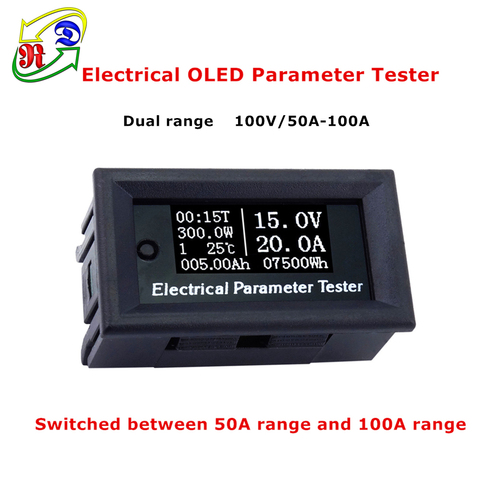 Многофункциональный тестер RD 100 В/50 а/а 7 в 1 OLED, вольтметр, амперметр, Электрический измеритель напряжения и силы тока ► Фото 1/6