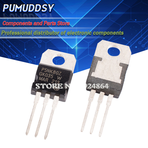5 шт. STP5NK80Z P5NK80Z TO-220 посылка N-channel аутентичный IC ► Фото 1/2