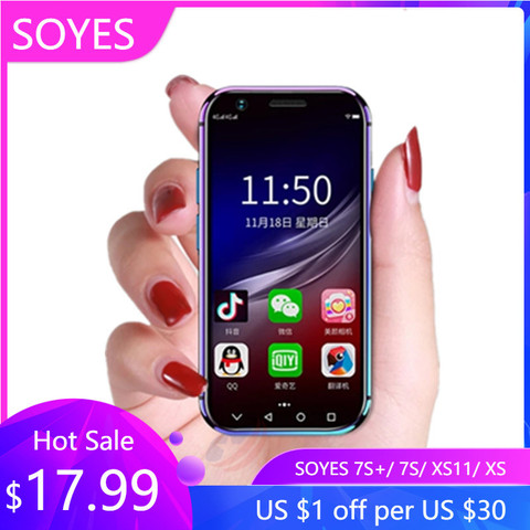 SOYES XS/XS11/7S 4G LTE Android смартфон четырехъядерный двойной Sim Wifi разблокировка лица ID мини мобильный телефон Google Play магазин Бесплатный чехол ► Фото 1/6