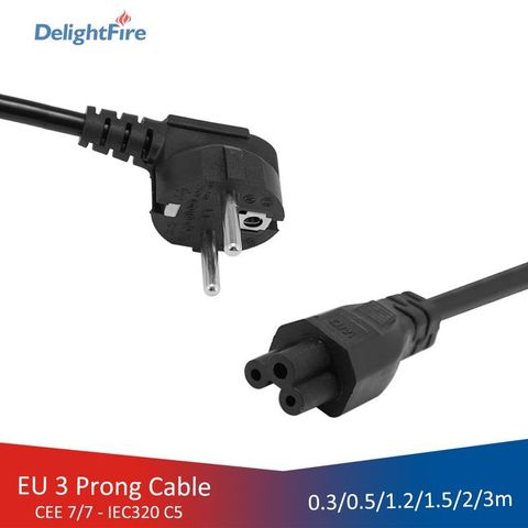 ЕС удлинитель IEC320 C5 кабель 2-контактный Шнур питания Кабель питания 220 В для ПК компьютер принтер Sony Lenovo Samsung адаптер ► Фото 1/6