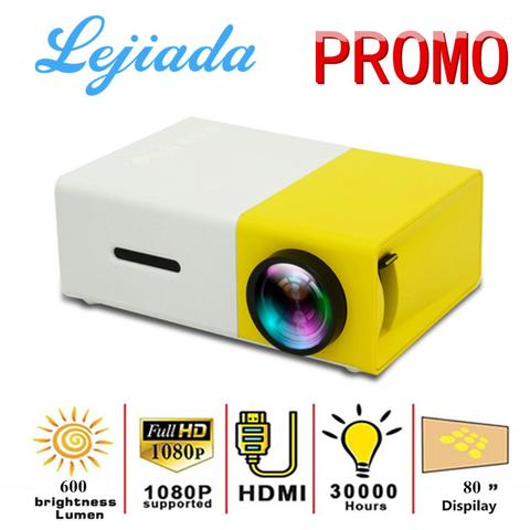 Светодиодный мини-проектор LEJIADA YG300 Pro, 480x272 пикселей, поддержка 1080P, HDMI, USB, аудио, портативный проектор, домашний медиаплеер ► Фото 1/6