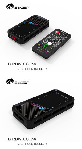 Светодиодный контроллер Bykski RBW/FAN, 8 + 4 канала, 5 В, RGB, светодиодный ► Фото 1/4