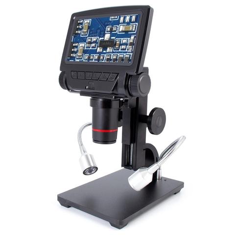 Цифровой микроскоп Andonstar ADSM301 с USB/HDMI, 5-дюймовый дисплей и измерительное программное обеспечение для пайки THT SMD SMT и ремонта телефонов ► Фото 1/6