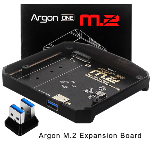 Плата расширения Raspberry Pi 4 Argon ONE M.2 с USB 3,0 на M.2 SATA M.2 SSD, Базовый адаптер для Argon ONE V2/M.2/Nanosound, чехол ► Фото 1/6