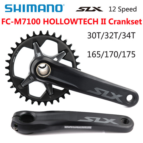 SHIMANO DEROE SLX FC-M7100 FC M7100 кривошипная система M7100 12-Speed 30T 32T 34T 165 мм 170 мм 175 мм HOLLOWTECH II MTB кривошипная деталь для велосипеда ► Фото 1/5