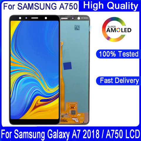 6,0 ''Оригинальный ЖК-дисплей для Samsung Galaxy A7 2022 A750 SM-A750F A750FN A750G ЖК-дисплей + сенсорный экран в сборе Запасная часть ► Фото 1/6