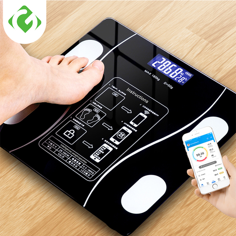 Body Fat Scale Smart Wireless Digital Bathroom Weight Scale Body Composition Analyzer With Smartphone App Bluetooth GUANYAO ► Фото 1/6