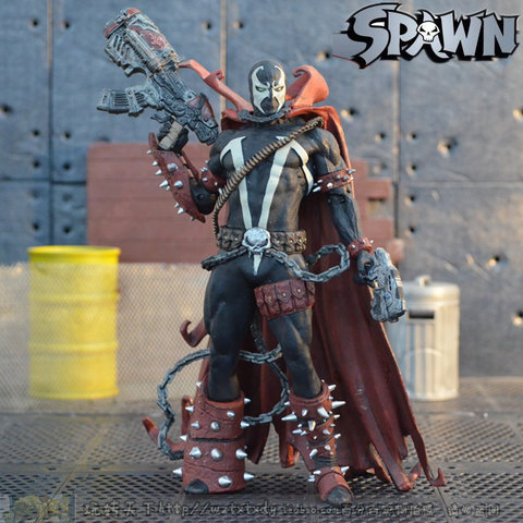 Американская версия McFarlane Spawn Reggae счастливый красный халат большой пистолет 7 дюймов подвижные куклы Игрушечная модель рассеянная T55 ► Фото 1/2