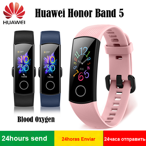 2022 Оригинал Huawei Honor Band 5 уровень кислорода в крови, активно-матричные осид, обнаружить плавать осанки устройство для отслеживания сердцебиения во время сна оснастки Huawei смарт-браслет ► Фото 1/1