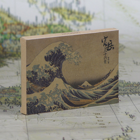 36 листов/набор, открытка с плавающим светом Ukiyo-e, открытка с надписью «Wish Card», рождественский подарок, крафт-бумага ► Фото 1/1