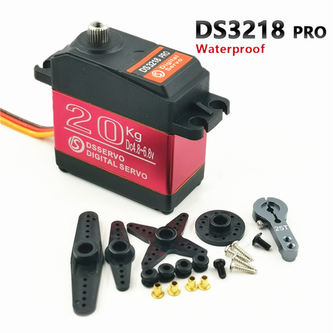 Водонепроницаемый RC Servo DS3218 обновление и PRO высокоскоростная металлическая Шестерня Цифровой Servo Baja Servo 20 кг/.09S для 1/8 1/10 Масштаб RC автомобиле... ► Фото 1/6