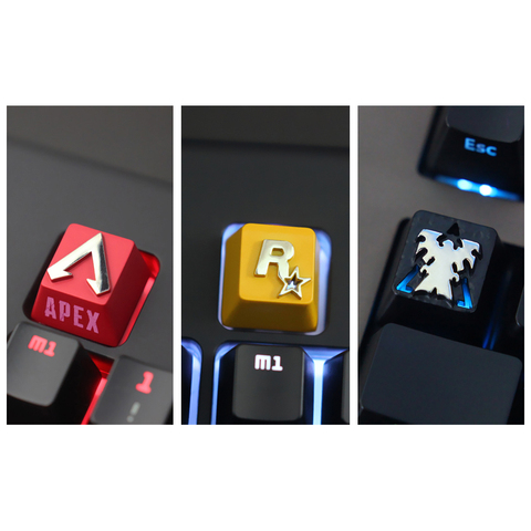 Заказной тисненый Keycap из цинкового сплава для игр, механическая клавиатура, высококачественный уникальный DIY для E ► Фото 1/6