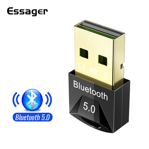 Essager беспроводной USB Bluetooth 5,0 адаптер для компьютера ПК динамик клавиатура Bluetooth адаптер аудио приемник передатчик ► Фото 1/6