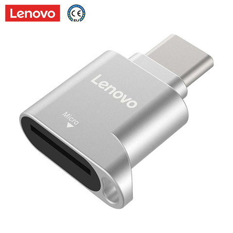 Lenovo D201 USB Type C кардридер 480 Мбит/с USB-C TF Micro SD OTG адаптер кардридер Type-C кардридер памяти для ноутбука телефона ► Фото 1/6