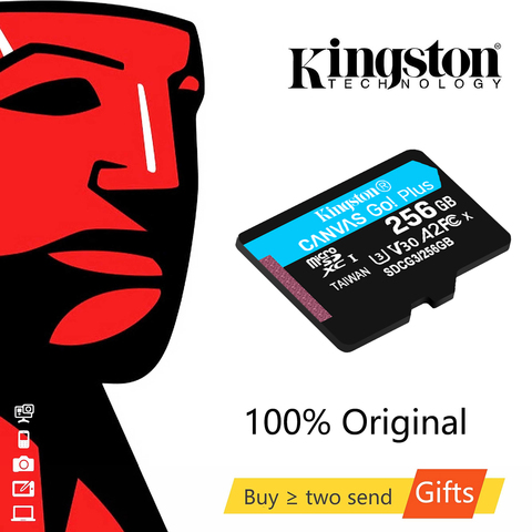 Kingston Micro SD карта памяти, 128 ГБ, 64 ГБ, 256 ГБ, 64 ГБ, 128 ГБ ► Фото 1/6
