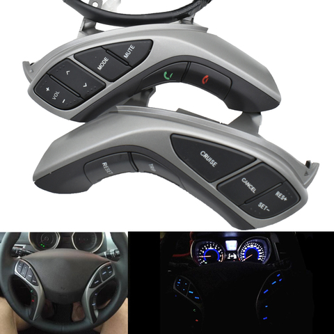 Для Hyundai Elantra I30 AT 2012-2015, кнопки управления на рулевое колесо, громкий канал, телефон, круиз-контроль, кнопка, переключатель ► Фото 1/6