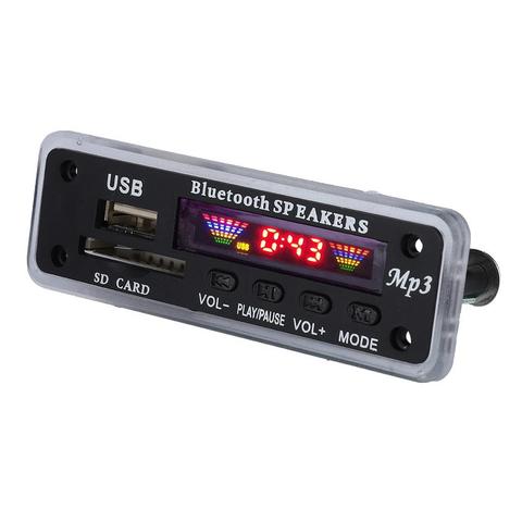 Автомобильный динамик MP3-плеер AUX USB SD FM радио безопасность цифровая карта беспроводной Bluetooth 5,0 MP3 декодер модуль ► Фото 1/6