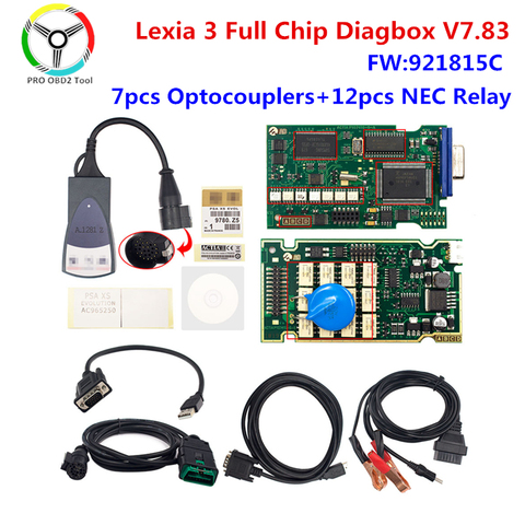 Золотой Lexia 3 PP2000 Diagbox V7.83 полный чип 921815C диагностический инструмент Lexia 3 для Peugeot, для Citroen lexia3 автоматический сканер ► Фото 1/6