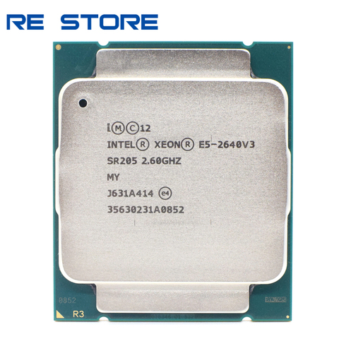 Б/у процессор Intel Xeon E5 2640 V3 SR205, 2,6 ГГц, 8 ядер, 90 Вт, разъем LGA 2011-3, процессор E5 2640V3 ► Фото 1/2