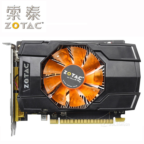 Графическая карта ZOTAC GTX 750Ti 2GD5, GDDR5, 128 бит, видеокарта GeForce GTX 750 Ti 2 Гб GM107, карта для NVIDIA GT700, б/у ► Фото 1/6