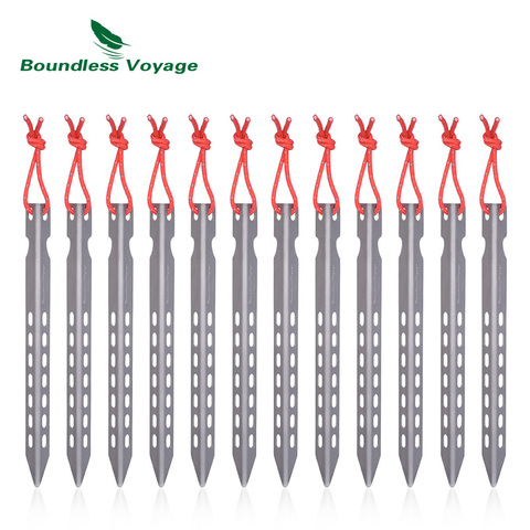 Сверхлегкие титановые колышки для кемпинга, 6/8/12 шт./лот ► Фото 1/1